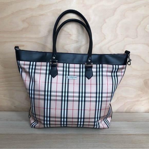 Burberry Handbags - Burberry London Canvas Tote Bag 16inX12.5in